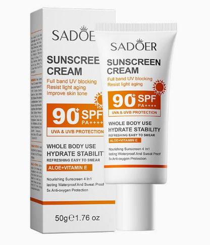 SADOER Natural SPF 90 Sunscreen Lotion - Non-Greasy