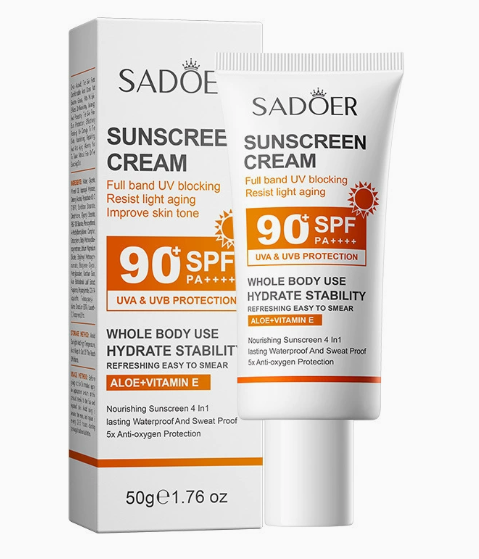 SADOER Natural SPF 90 Sunscreen Lotion - Non-Greasy